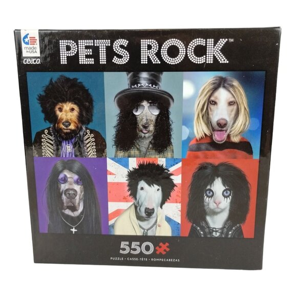 Ceaco Pets Rock Famous Alternative and Metal Musicians 550 Piece Jigsaw Puzzle - Picture 2 of 7